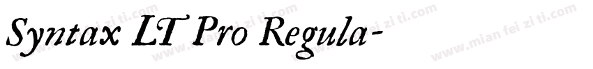 Syntax LT Pro Regula字体转换